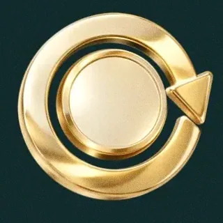 Gold circular arrow — Rich Prize