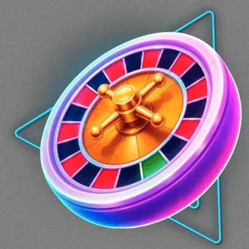 Neon roulette wheel