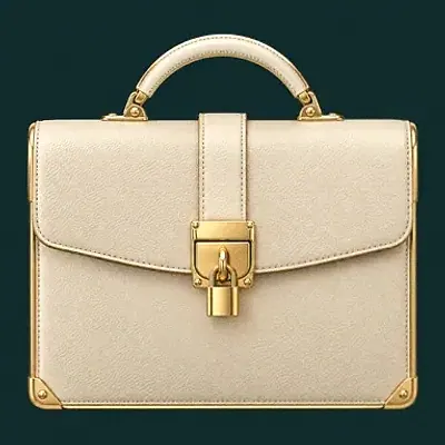 Locked leather briefcase — Rich Prize
