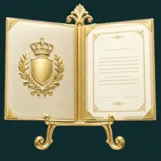 Open certificate folder — Rich Prize