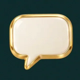 Gold speech bubble — Rich Prize